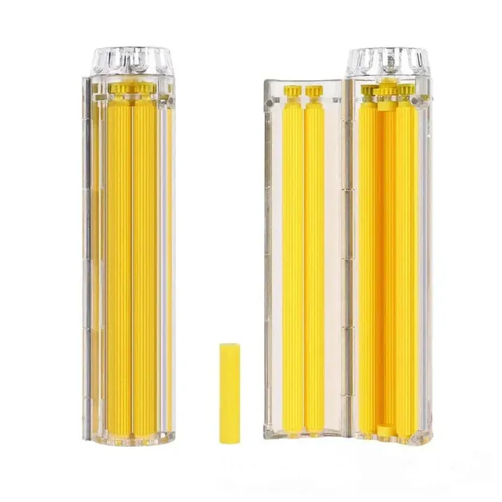 Bolador automatico para finos Slide amarelo aberto e fechado sem borda