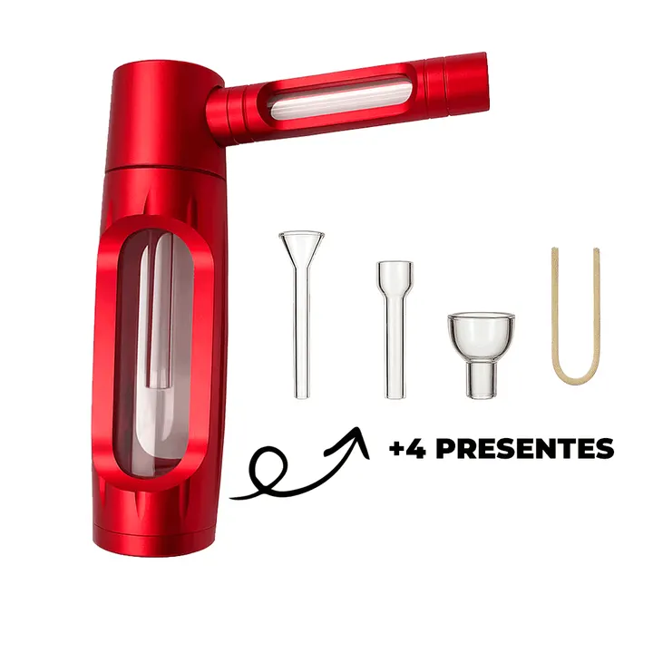 Bong Puff Life capa com corpo de vidro e filtragem na agua