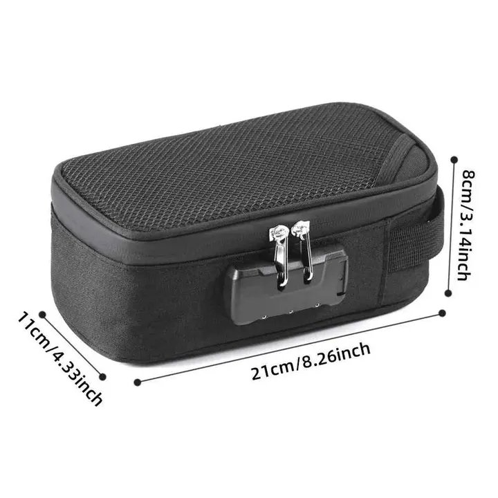 Stash Safe Case com medidas aproximadas