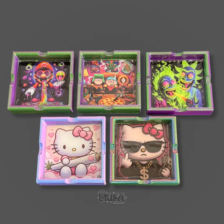 Cinzeiro 3D com Estampas Geek - modelos disponíveis