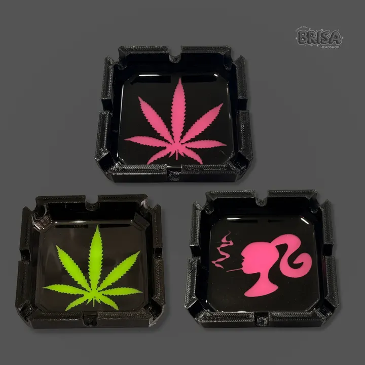 Cinzeiro 3D Quadrado Estampado - modelos disponíveis