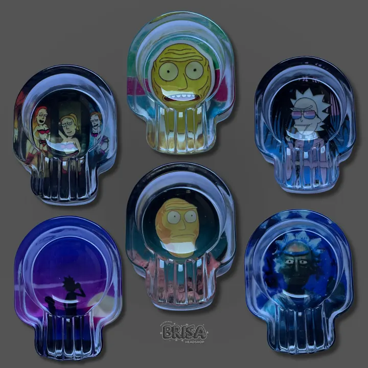 Cinzeiro de Vidro Rick e Morty - modelos disponíveis