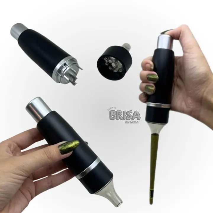 Dichavador Manual Grinder em plástico resistente, formato compacto