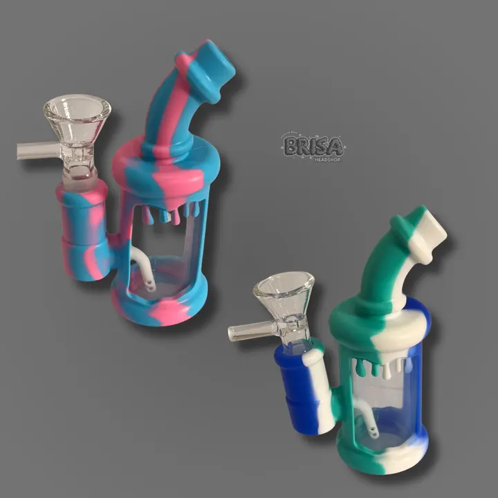 Mini Bong de Silicone com Nail, vista geral das cores
