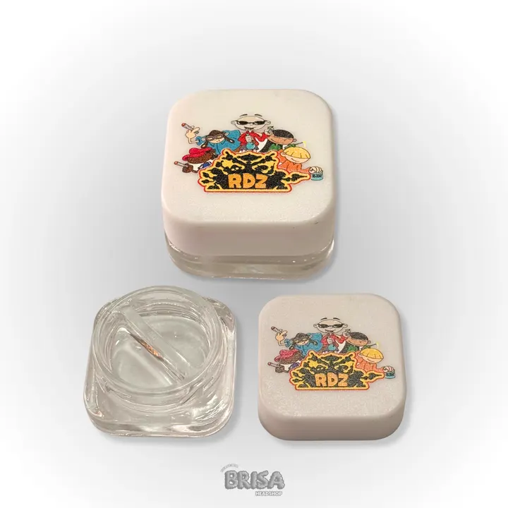 Slick de Vidro RDZ com divisória interna e tampa branca estampada