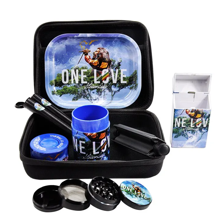 Kit Completo com Bandeja, Dichavador e Pote, peças do conjunto