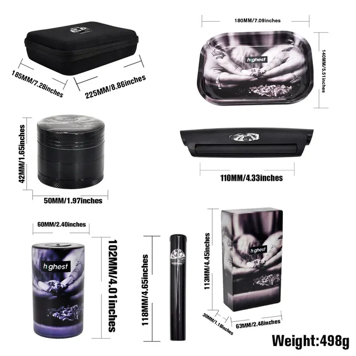 Kit Completo com Bandeja, Dichavador e Pote, estampa Rick